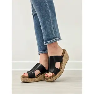 Corkys Kiss N Tell Wedges in Black