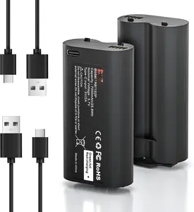 2 Pack 7000mAh Replacement  for MyQ  Garage Video Keypad,Rechargeable  with LED Light for MyQ Garage Door Keypad(2 +2  Cables)