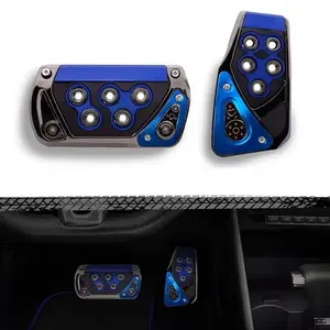 2 Piece Car Pedal Set, Anti-Slip Brake and Accelerator Pad, Non Slip Pedal, No Drilling Vehicle Foot Pedal, Universal Auto Transmission Kit, Fits Most Cars, Car Accessories