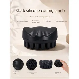 Silicone Curl Brush, Portable Dreadlocks Comb, Afro Twist Styling Brush for Natural Curly Hair