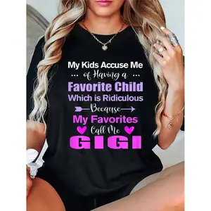 100% Cotton My Favorite Call Me Gigi Funny Gigi T-Shirt