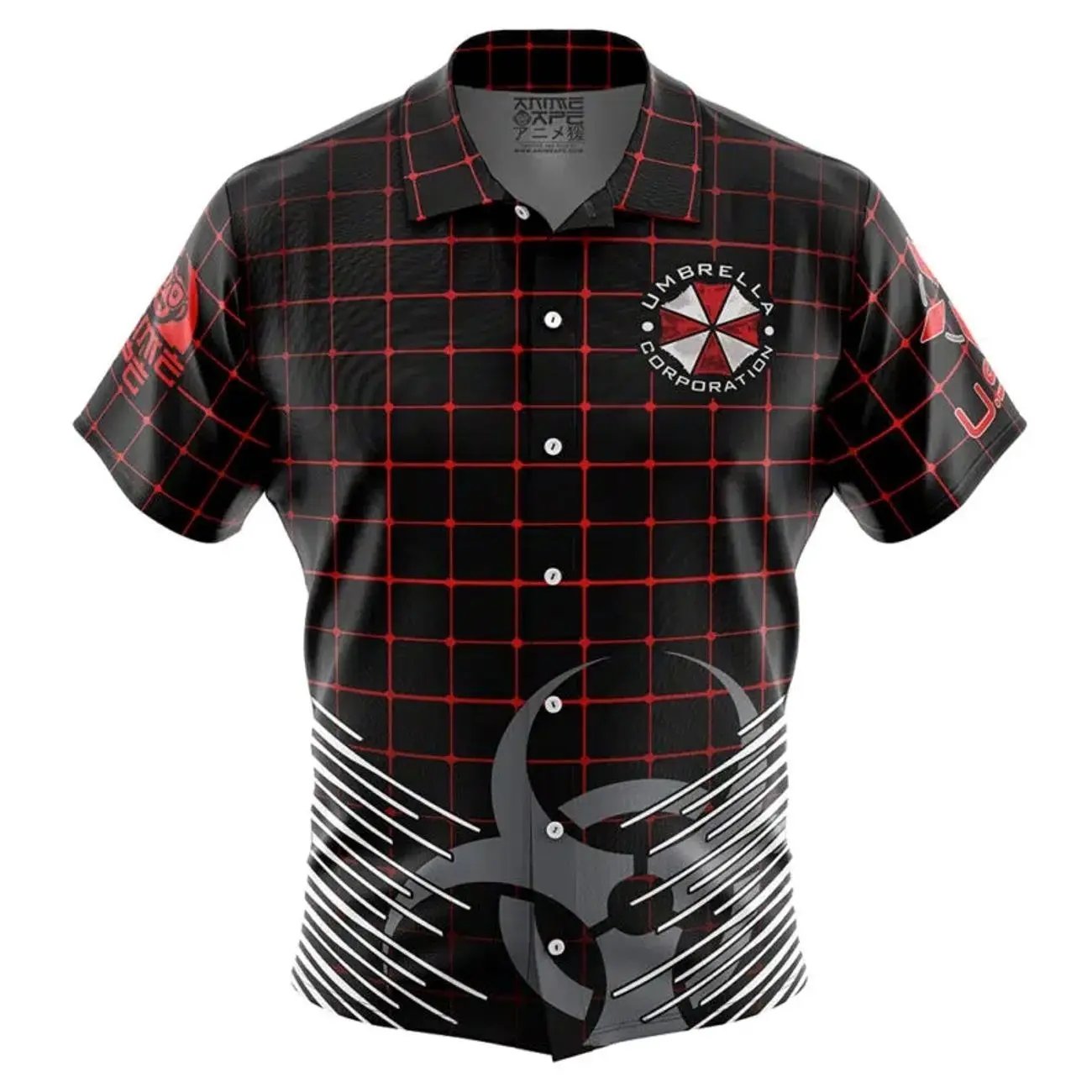 Umbrella Corp Resident Evil Button Up Hawaiian Shirt