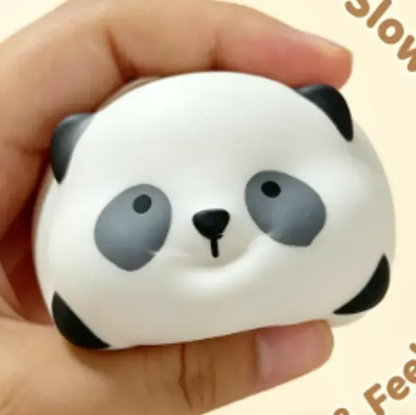 Lying Panda Squishy Phone Charm with Building Block Filling, Soft Squeeze Portable Accessory, Cute Phone Selfie Prop, Small Party Favor & Daily Gift