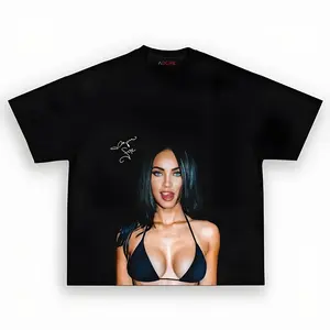 Megan Fox Star T-shirt, famous actress design casual T-shirt, famous music artist retro T-shirt, Hollywood star comfortable fabric T-shirt