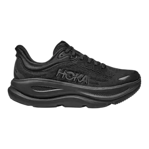 HOKA Bondi 9 Women's Running Sneakers Black/Black with Laces All Seasons Ultra Comfortable Cushioning & Durable Outsole, Road Running Shoes, Workout Sneakers