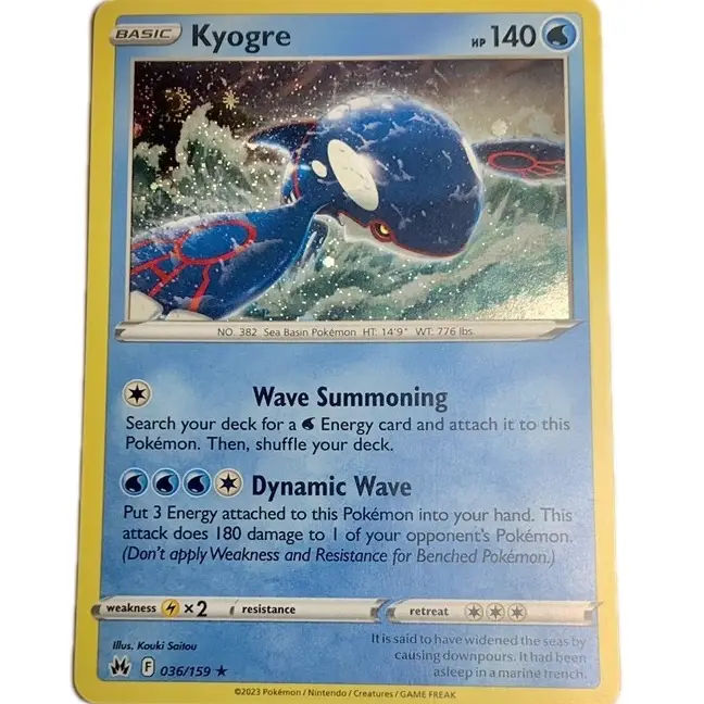 Pokemon Kyogre Cosmos Holo Promo 036/159 (From: Sea & Sky Premium Collection)