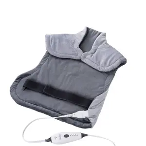 Pure Enrichment XL Electric Heat Pad for Back & Neck Muscle Relief, 29x24in Polyester Heating Pad with Storage Bag, Gray