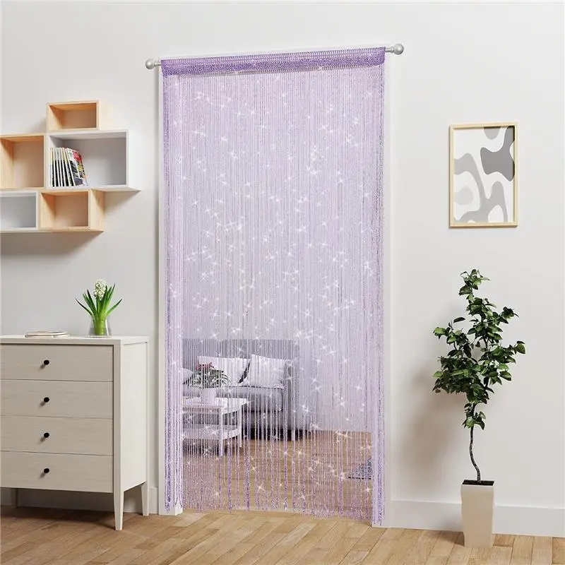 Door String Curtain Doorway Beads Curtains,Hanging Room Divider Beaded Decor Hippie Glitter Fringe Panel Closet Window Wall Backdrop Doors Sequin Sheer Boho Doors Tassel ( 39×79in)
