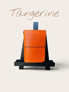 A5 Tangerine Leather Journal for planners, journals, sketches