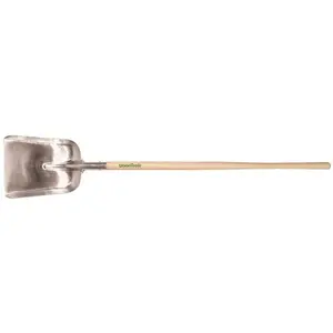 212 MAIN 46 in. Rust-Proof Durable Metal Shovel Tool, General-Purpose Lightweight Scoop with Aluminum Blade and Long Wood Handle