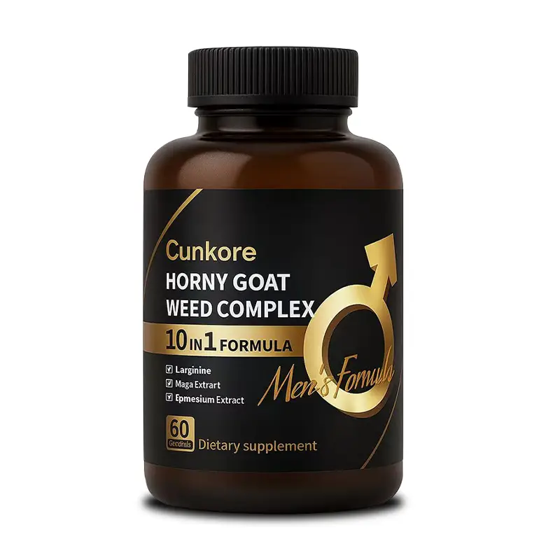 Cunkore NEW Horny Goat Weed Supplement for Men Epimedium Complex withL-Arginine, Maca, ashwagandha,Magnesium, Valerian Root, Luteolin, L-Theanine——Sta