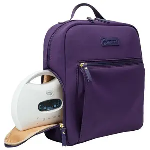 Fifi Mini Pumping Backpack by Sarah Wells - Wearable Pump Bag | Machine Washable Neoprene | Purple