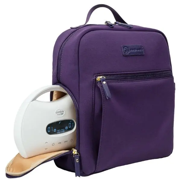 Fifi Mini Pumping Backpack by Sarah Wells - Wearable Pump Bag | Machine Washable Neoprene | Purple