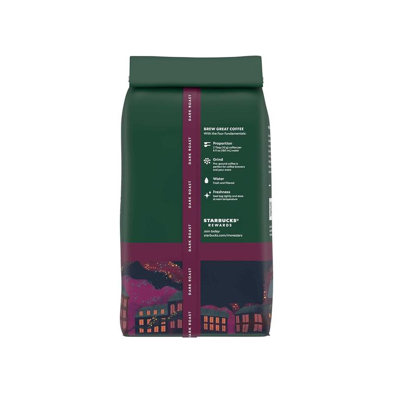 Starbucks French Roast Ground Coffee 100% Arabica Dark Roast 1 Bag 18 oz Rich Bold Flavor for Coffee Lovers