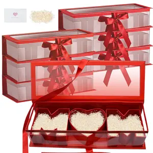 Empty Flower Gift Box 17.52'x5.98'x3.74' MOM Cardboard Letter Shaped Fillable Chocolate Strawberry Candy Packaging
