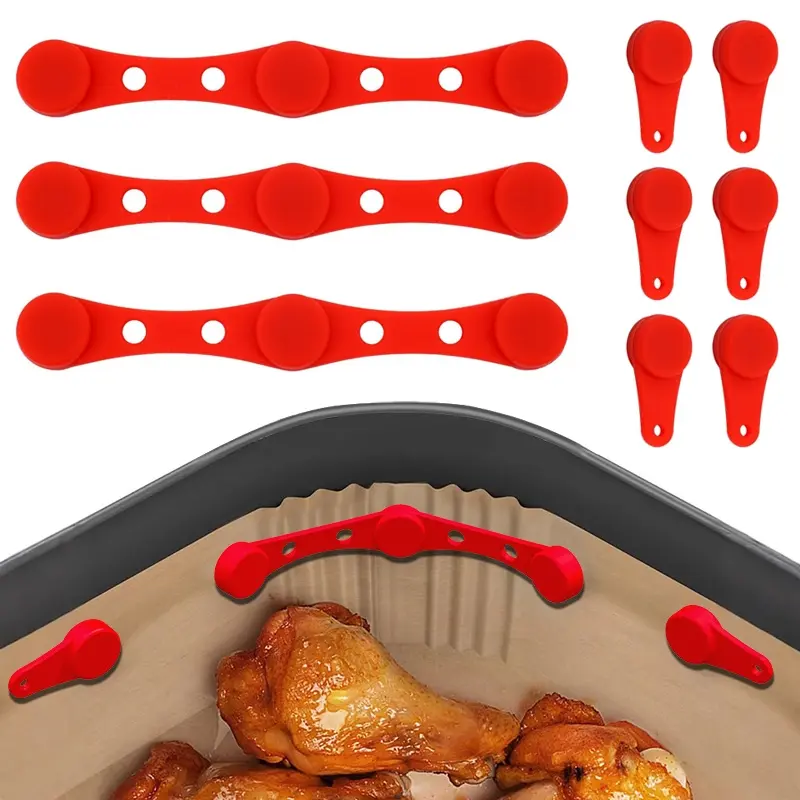 Silicone Air Fryer Magnet Pad, Leather Paper Liner, Air Fryer Liners, Air Fryer Accessories, Air Fryer Attachments, Magnetic Clip, Heat Resistant Fixing Tool, Cooking Utensils, Kitchen, Home