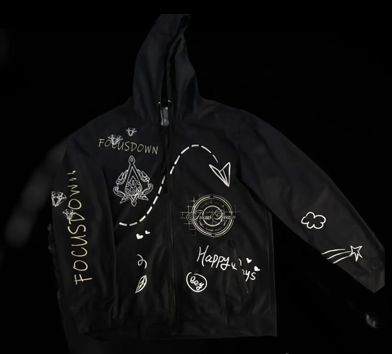 Focus Down Luxury Designer Hoodie Short Sets