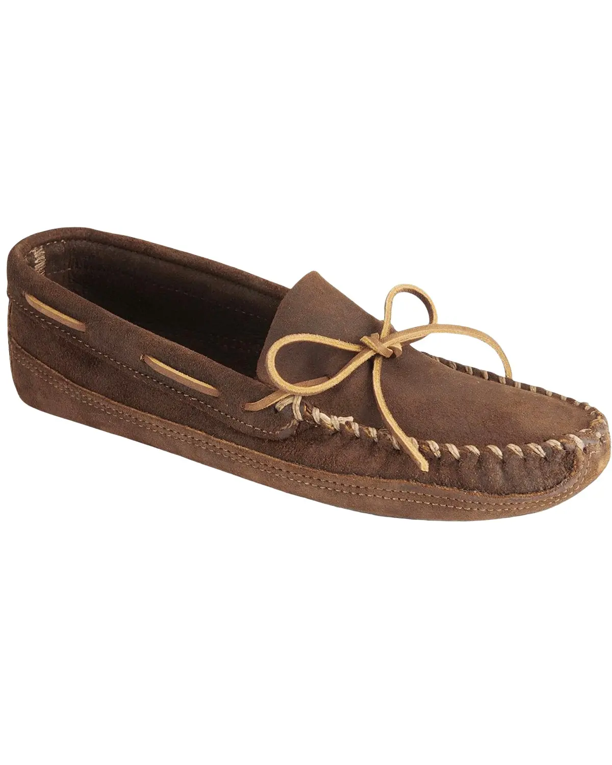 Minnetonka Men's Distressed Leather Moccasins - 723 Minnetonka Men's Distressed Leather Moccasins - 723