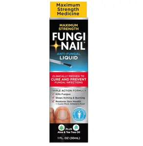 Fungi-Nail Anti-Fungal Liquid Solution 1 FL OZ with Tolnaftate 1% Clinically Proven to Cure & Prevent Fungal Infections with Aloe & Tea Tree Oil