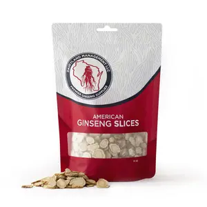 American Ginseng Slices - 4 oz Pack Wisconsin Ginseng Slices - Authentic American Ginseng - Non-GMO, Gluten Free Ginseng Root Slices - Use This Herbal Supplement in Soup, Tea, Congee