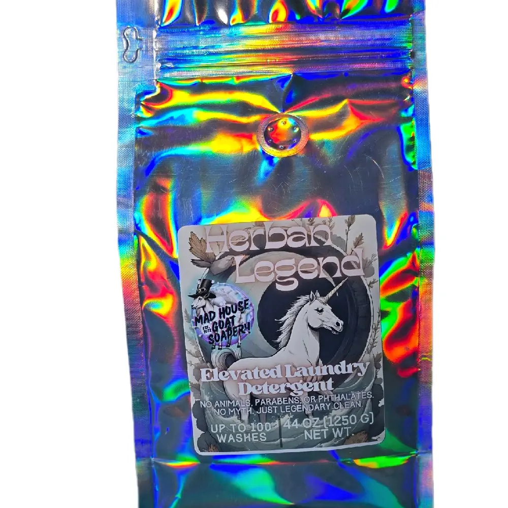 MAD HOUSE GOAT SOAPERY - Herban Legend Elevated Laundry Detergent - Concentrated Powdered Vegan Formula - No Animals Parabens or Phthalates - Up to 100 Loads - Eco-Friendly Plant-Based Cleaning