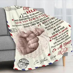 Personalized "To My Son" Gifts Fleece Blanket from Mom/Dad - "My Only Wish for You" Customized Flannel Throw, Birthday Graduation Christmas Gifts for Son