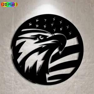 1pc Eagle Metal Wall Art, Patriotic Eagle Statue Mural, Ideal Gift for New Year, Memorial Day, Patriotic Decor Enthusiasts,  Wall Sculptures, Perfect for Outdoor Fence & Indoor Living Room Wall, Unique Patriotic Home Decor