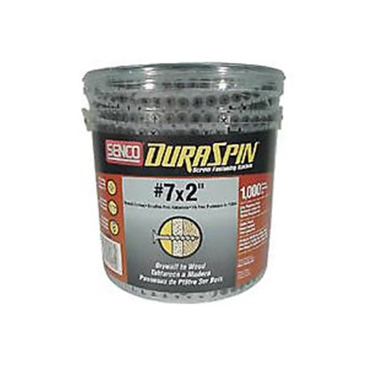 Senco Products 07A200P Drywall Screws, #7x2" (2 inches, 7 x 2), Bugle Head, Gray Phosphate Finish, 50 Screws per Flat Strip, 1000 Count, Tool-Compatible, for Drywall to Wood Applications (212 MAIN)