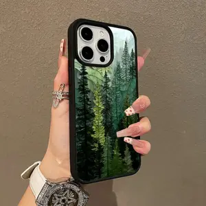 Compatible with iPhone17ProMax 14/13/16/15 /12 Colorful Forest protective case for girls - Fashionable scratch-resistant phone case-M6-52610