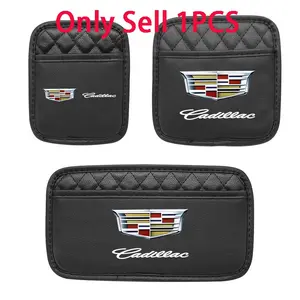 1PCS Leather Car Backseat Large Capacity Storage Box Bag Car Multi Organizer Pocket Accessories For Cadillac Escalade CTS ATS XTS CT4 CT5 XT5 XT4 XT6 CT6 SLS SRX BLS STS DTS Deville