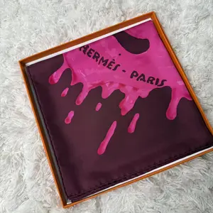 Pre-owned HERMÈS Silk Bag Accessories "Peinture Fraiche" (Fresh Paint) Scarf