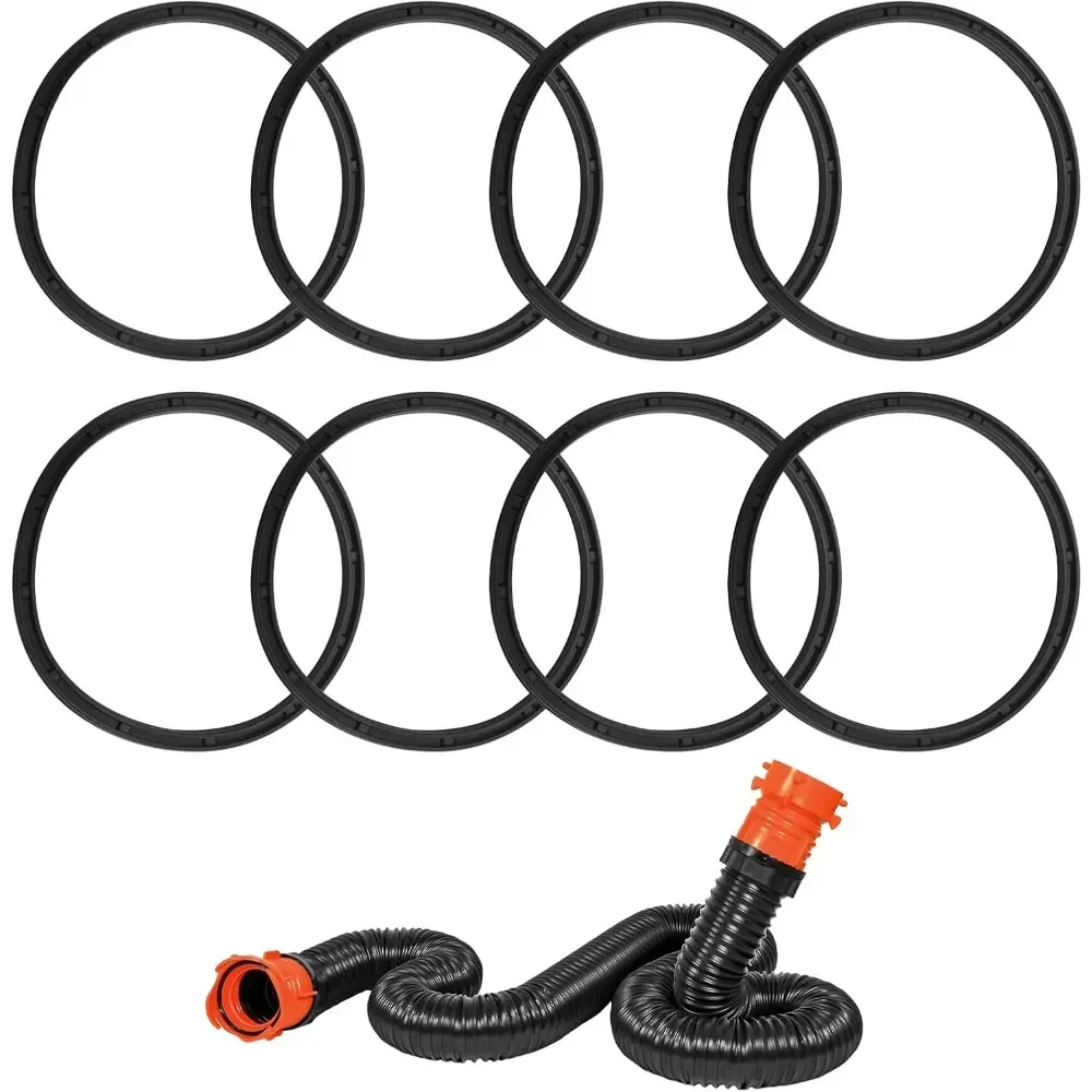 8Pcs for Camco RV Sewer Hose Gaskets 39834 - Gaskets for RV Sewer Fittings to Ensure an Odor Tight Seal, Bayonet and 4-in-1 Replacement Gaskets for Camco, RhinoFLEX, Revolution