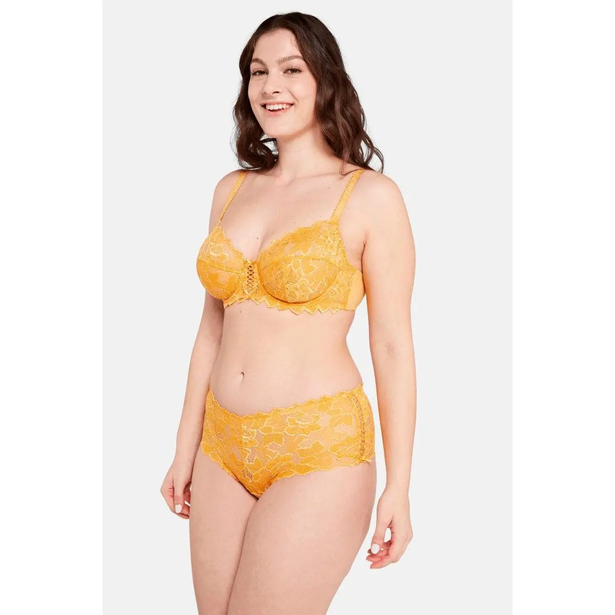 Underwire Bra Arum — Yellow Unpadded Lace | Sans Complexe