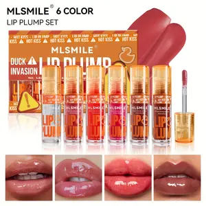 6 Colors Lip Tint Stain Set,Water Tint Lip Stain Korean Lip Gloss Long Lasting,Plumping Mini Liquid Lipstick Moisturizing Natural Lip Tint,Multi-Use Lip & Cheek Tint,Non-sticky,Lightweight,Vivid Color
