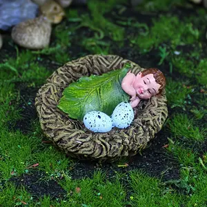 Garden Miniature Fairy Garden Decor, Resin Craftsmanship, Creative Flower Decoration, Adorable Room Ornament