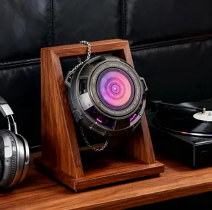 Magnetic Mini 5W Bluetooth Speaker, Bluetooth 5.3 with RGB Light & Game Mode, 7H