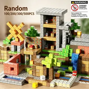 Magnetic Building Blocks, Creative Building Blocks 100/200/300/500PCS Construction Set, STEM Montessori Sensory Toys for Kids Ages 4-8, 3D Educational Toy Boosts Creativity & Spatial Reasoning, Christmas Birthday Gift, Kids Toys