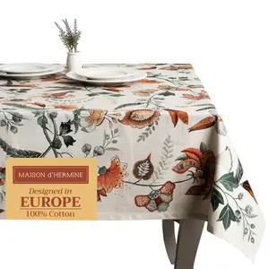 Maison d' Hermine Table Cloth 100% Cotton Tablecloth Reusable Decorative for Dining Kitchen Room Farmhouse Home Easter Decorations