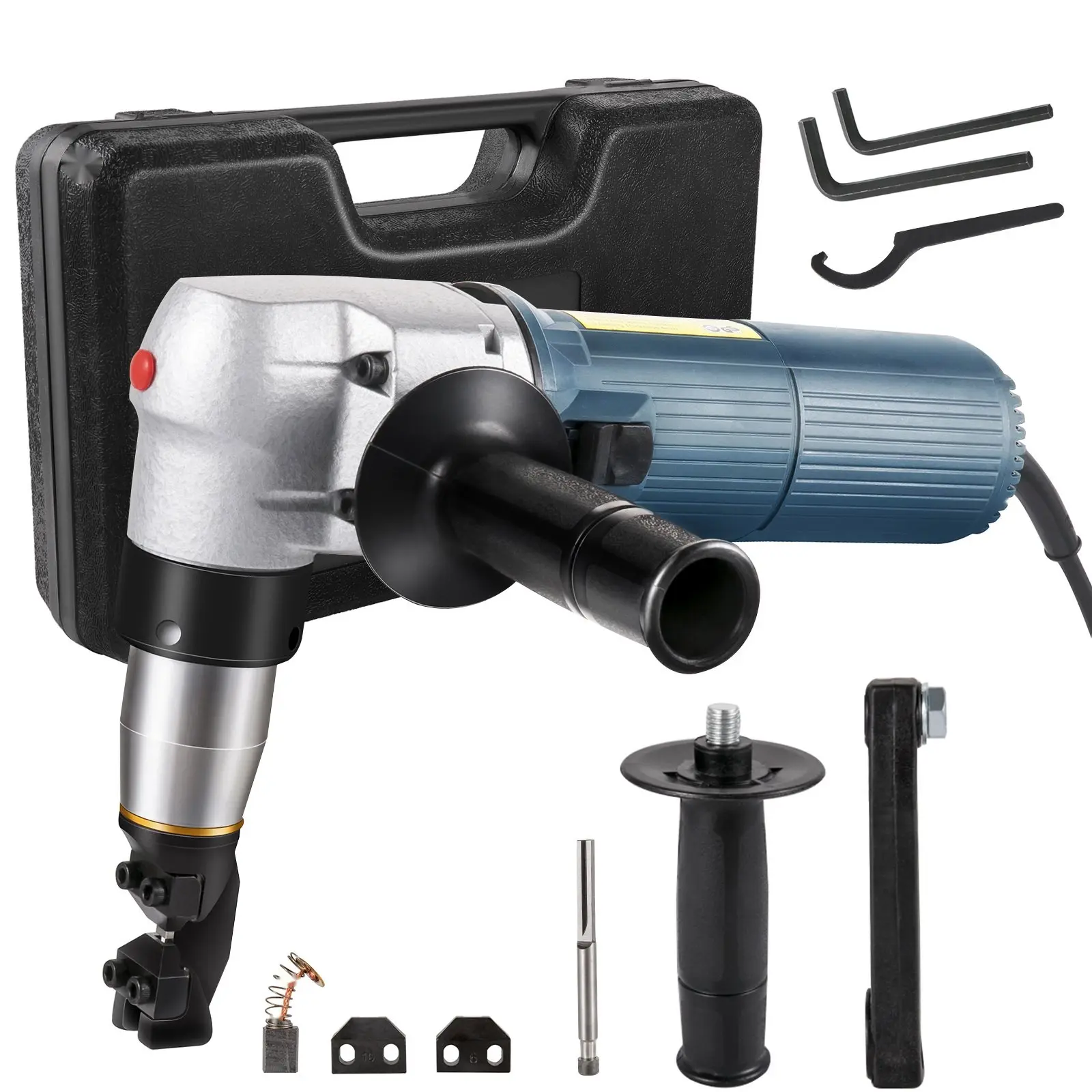 Electric Metal Nibbler 625W, Metal Cutter 1000RPM High Speed Rotor, 0.16in/4mm Nibbler, 110V With Replaced Blades, Storage Case, Sheet Metal Nibbler For Cutting Stainless Steel And Aluminium