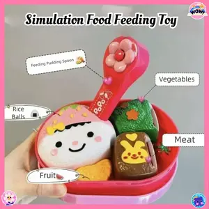 Simulation Food Sweet Rice Ball Pudding Feeding Toy Japanese Early Education Toy Play House Style Role Play Feature for Kids