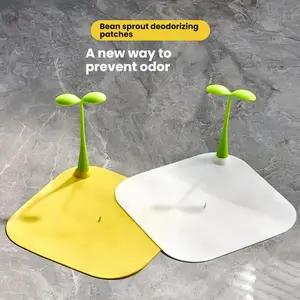 Cute Sprout Shape Floor Drain, Bathroom Drain Cover, Silicone Anti‑Insect & Anti‑Odor Seal, Backflow Prevention Drain Stopper