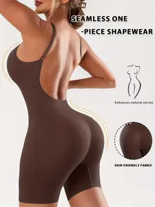 1pc Women's Full-Body Shaping Bodysuit - High-Elasticity Fit Tummy Control & Butt Lifter, Backless Elegant Jumpsuit, Machine Washable Shaping Suit for Daily Wear, & Social Events, Shapewear (1pc)
