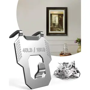20Pcs Claw Drywall Picture Hanger: Wall Hooks for Hanging Picture Mirror Photo Poster Kit - No Damage Heavy Duty Wall Hanger for Room Office Decor Easy Tool-Free Nail-Free Holds Up to 40Lbs