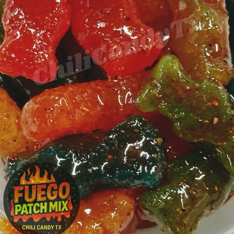 Chili Candy TX - Fuego Patch Mix - Spicy Chamoy Gummy Candy Snack Pack