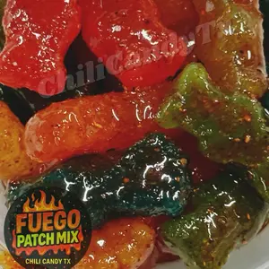 Chili Candy TX - Fuego Patch Mix - Spicy Chamoy Gummy Candy Snack Pack