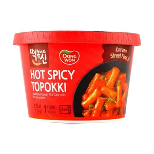 DONGWON Hot Spicy Topokki, Instant Cup Tteokbokki,4.23 oz