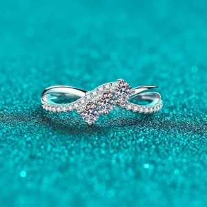 #88 (Infinity Ring) 925 Sterling Silver Synthetic Moissanite Ring