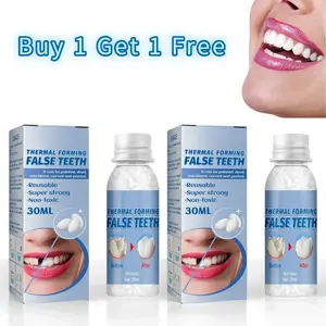 Halloween Tooth Decorations Kit - 30ml Temporary Tooth Repair Gel for Movie Makeup & Cosplay - Moldable Resin for DIY Filling of Tooth Gaps & Missing Teeth - Natural Look