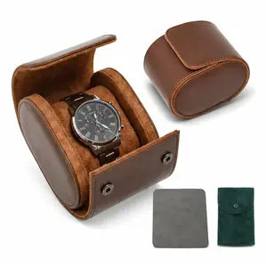 Watch Roll Travel Case for Men & Women – Portable Watch Storage Organizer with Removable Pillows & Solid Dividers, Secure Watch Holder for Home & Travel, Includes Watch Pouch & Cleaning Cloth