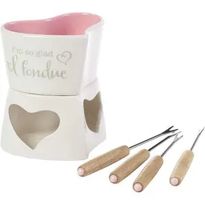 Precious Moments Love 5 Piece Fondue Set
